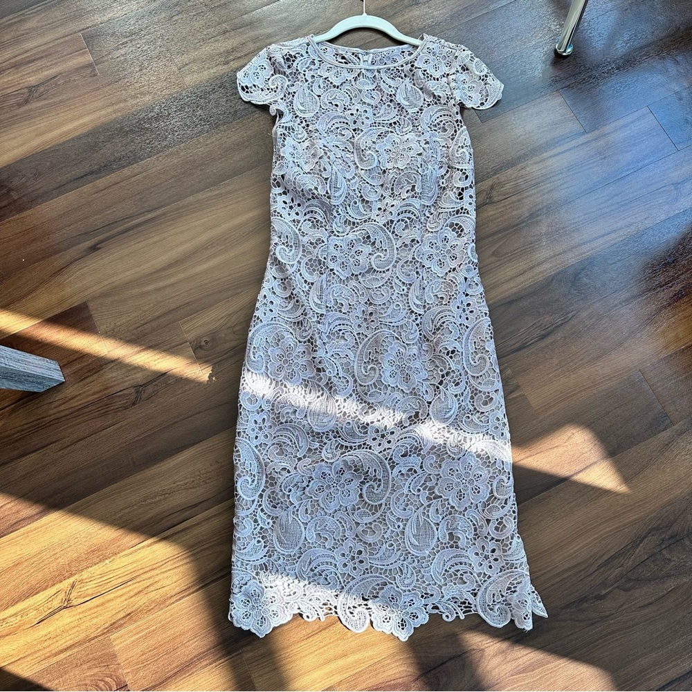 Midi Nude Lace Dress | JS Collection